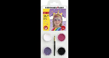 Eberhard Faber schminkset - eenhoorn - wit,roze, paars, zwart - EF-579023