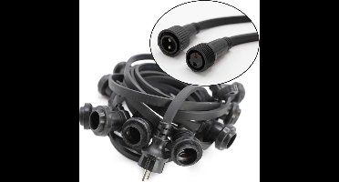 LumenXL - Lichtsnoer voor buiten - Koppelbaar - IP44 - 50 meter 50 fittingen - E27 - exclusief lichtbron