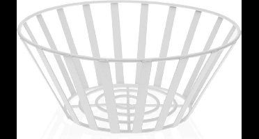 Fruitschaal Versa Wit Staal (25 x 10 x 25 cm)