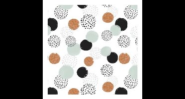 Kangaro toonbankrol - dots wit - 50 cm x 200 meter - 80 gram - K-602051-8-50