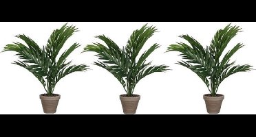 Mica Decorations Kunstplant - 3x - areca palm - in pot - 40 cm - nepplant - Kamerplant