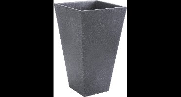Pro Garden bloempot - antraciet grijs - 35x 35 x 55 cm - Buiten plantenpotten/plantenbakken - kunststof
