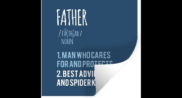Muurstickers - Sticker Folie - Quotes - Spreuken - Father - Woordenboek - Papa - 30x30 cm - Plakfolie - Muurstickers Kinderkamer - Zelfklevend Behang - Vaderdag cadeautje - Cadeau voor vader en papa - Zelfklevend behangpapier - Stickerfolie
