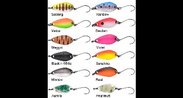 Trout Master Incy Spoon 0.5g - Kleur : Orange Green