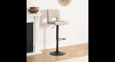 2x Sohome Verstelbare Barkruk Horacio - Beige (zithoogte 62-83cm)