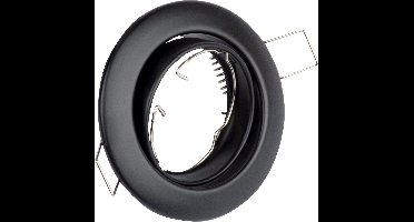 Spot Armatuur GU10 - GU10 Inbouwspot - Rond - Zwart - Aluminium - Kantelbaar Ø82mm