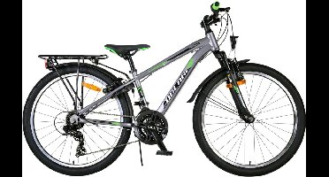 Volare Cross Kinderfiets - Jongens - 24 inch - Grijs - 18 versnellingen - Twee handremmen