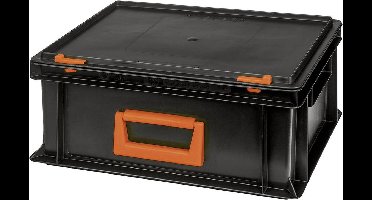 Alutec 139214110188 Kunststofbox Magnus PC 14 (b x h x d) 400 x 183 x 300 mm Zwart, Oranje 1 stuk(s)