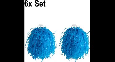 6x Cheerball ringgreep set Blauw - Themaparty - Themafeest sport festival fun party thema feest