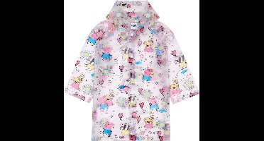 Peppa Pig - Transparante regenjas met capuchon, cape / 122-128