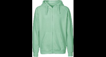 Fairtrade Men's Zip Hoodie met capuchon Dusty Mint - XXL
