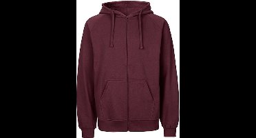 Fairtrade Men's Zip Hoodie met capuchon Bordeaux - 3XL