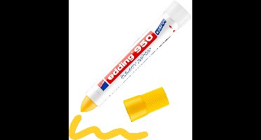 edding 950/1 Industriemarker op pastabasis - geel - 10mm - ruwe en vuile oppervlakken - permanent - metaal, steen, droog en nat hout - ook geschikt onder water op schone ondergronden