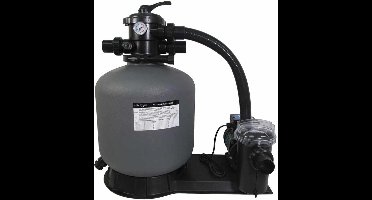 Poolstyle Zwembad Zandfilterset - Zwembadpompen - 6M³ - Eenvoudige bediening - 6 weg klep - Incl. koppelingen - Grijs