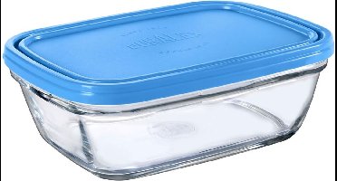 Rechthoekige lunchbox met deksel Duralex Freshbox Blauw 1,1 L