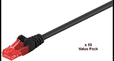 U/UTP CAT6 2M Black 10 Pack