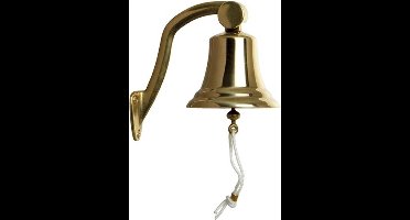 Scheepsbel Messing 10cm, inclusief muurbeugel