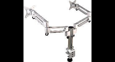 DESQ® Dubbele Monitorarm | 17/40 Inch | Tot en met 4 schermen | Open-frame | Aluminium