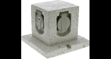 Heitronic 36315 Buitenstopcontact Granietgrijs (mat) Steenlook