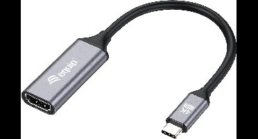Equip 133491 video kabel adapter 0,15 meter USB Type-C HDMI Zwart, Grijs