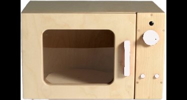 Van Dijk Toys houten speelgoed magnetron - Naturel met wit (Kinderopvang kwaliteit)