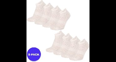 Apollo (Sports) - Bamboe Sneakersokken Kids - Wit - Maat 23/26 - 8-Pack - Voordeelpakket