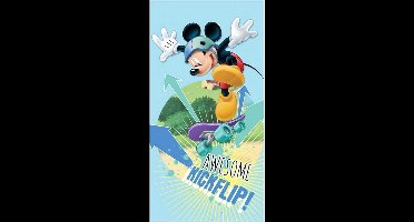 Disney Mickey Mouse Skateboard Strandlaken - Kickflip Badlaken 70 x 140 cm - Microvezel