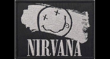 Nirvana - Happy Face Paint Patch - Zwart