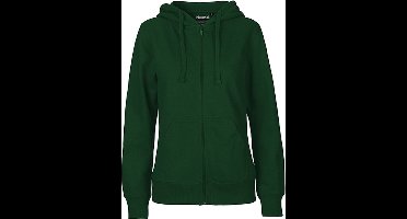 Fairtrade Ladies Zip Hoodie met capuchon Bottle Green - S