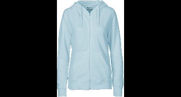 Fairtrade Ladies Zip Hoodie met capuchon Light Blue - XS