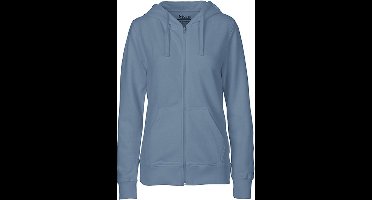 Fairtrade Ladies Zip Hoodie met capuchon Dusty Indigo - XS