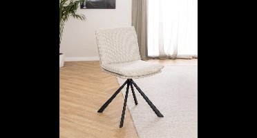 Sohome Draaibare Eetkamerstoel Mikaila Stof - Beige