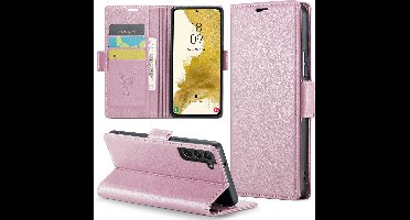 Hoesje geschikt voor Samsung Galaxy S22 - HyperCase Book Cover Kunstleer Rose