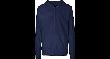 Unisex Jersey Hoodie met capuchon en rits Navy - 3XL