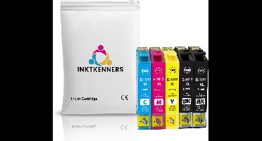 Inktcartridges Geschikt voor Epson 18XL | Multipack van 5 cartridges Geschikt voor Epson Expression Home XP202, XP205, XP30, XP302, XP305, XP402, XP405, XP412, XP415, XP315, XP312, XP215, XP212, XP225, XP322, XP422, XP425, XP325, XP222