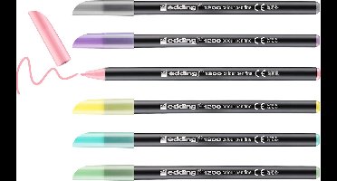 edding 1200/6 S tekenstift set - assorti (6 stuks: 083,058,087,089,088,026) - 0,5-1mm