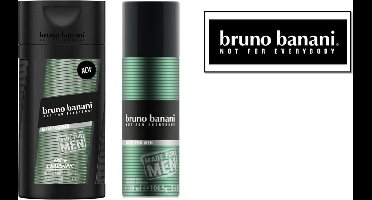 Bruno Banani  Made for Men - Douchegel Flacon 250 ml & Deodorant Bodyspray 150 ml