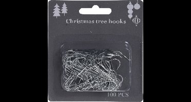 Christmas Decoration kerstbalhaakjes - 400x - zilver - 3,6 cm