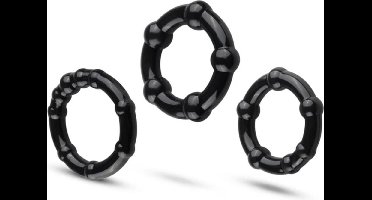 Cockring Set Super Stretch - Zwart