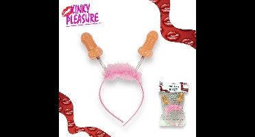 Kinky Pleasure Piemel Tiara Beige met Roze 2 Piemels 1 Stuk