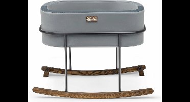Asir Wieg - Grijs Zwart - 90 x 70 x 58 cm - Inclusief matras
