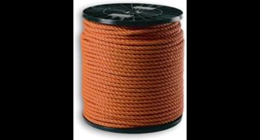 Polypropyleen koord 6 mm. Oranje (rol a 100 meter)