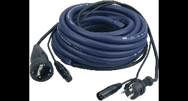 DAP Audio Licht Power/Signaal kabel, Schuko male - Schuko female & XLR male - XLR female, 10 meter