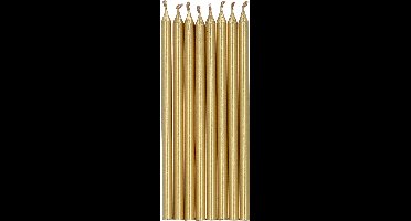 Folat - Kaarsjes Goudkleurig 10 cm (24 stuks)