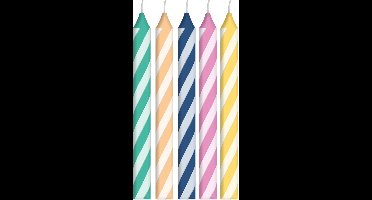 Folat - Kaarsjes sweet twister 6 cm (10 stuks)