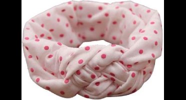 New Age Devi - Haarband - Baby/Kleuter - Geknoopt/Gevlochten - Wit/Rode Stippen