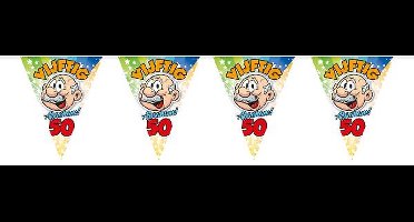 Folat - 50 jaar Abraham vlaggenlijn regenboog - 10 meter