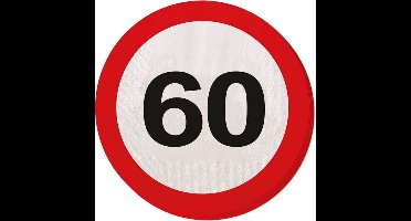 Folat - Servetten Verkeersbord 60 (20 stuks)