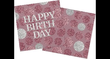 Folat - Servetten Glossy Pink (20 stuks)