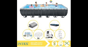 Intex Ultra XTR Frame Zwembad - Opzetzwembad - 732x366x132 cm - Inclusief Onderhoudspakket en Filterbollen